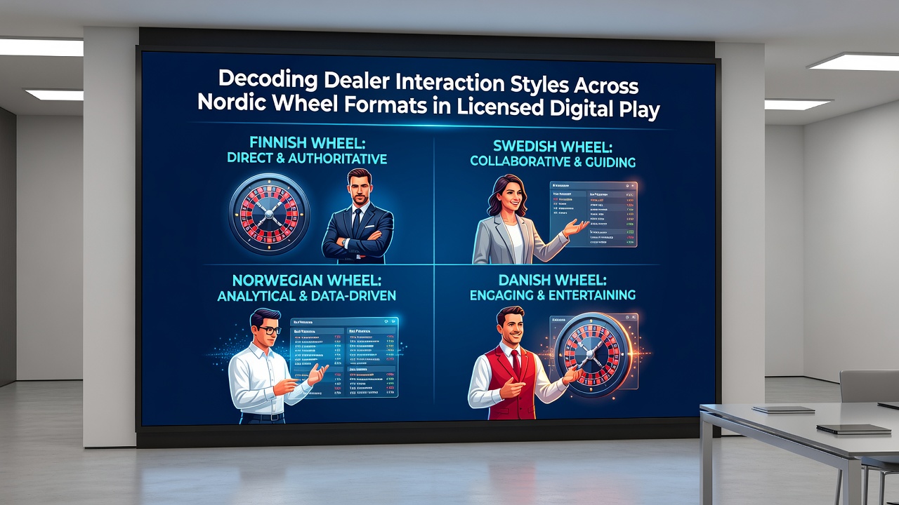 Dealer demonstrating interaction techniques on a French wheel variant in a digital Nordic studio